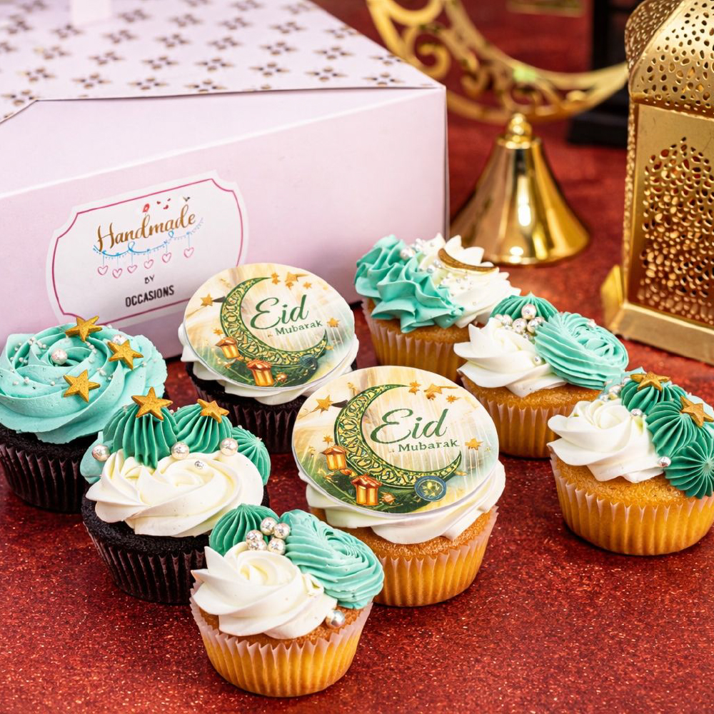 Eid Mubarak Cupcakes Box of 9