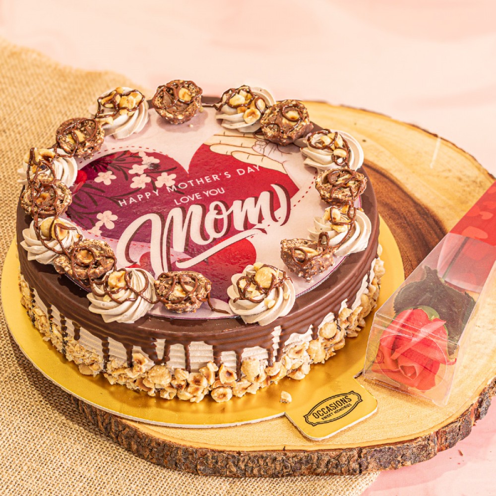 FERRERO INDULGENCE CAKE WITH ARTIFICIAL ROSE