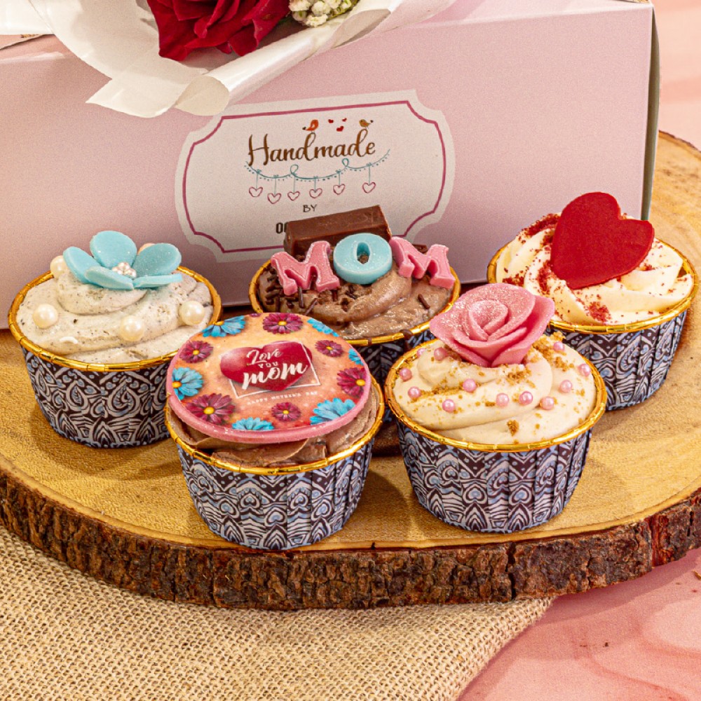 MOTHER'S DAY CUPCAKE BOX OF 5