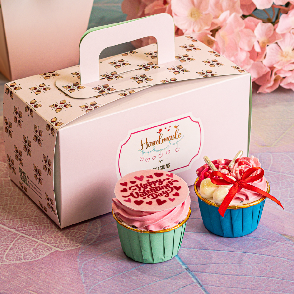 Sweet heart cupcake box of 2