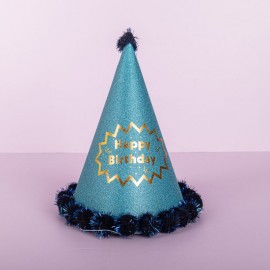 Metallic Blue Party Hat
